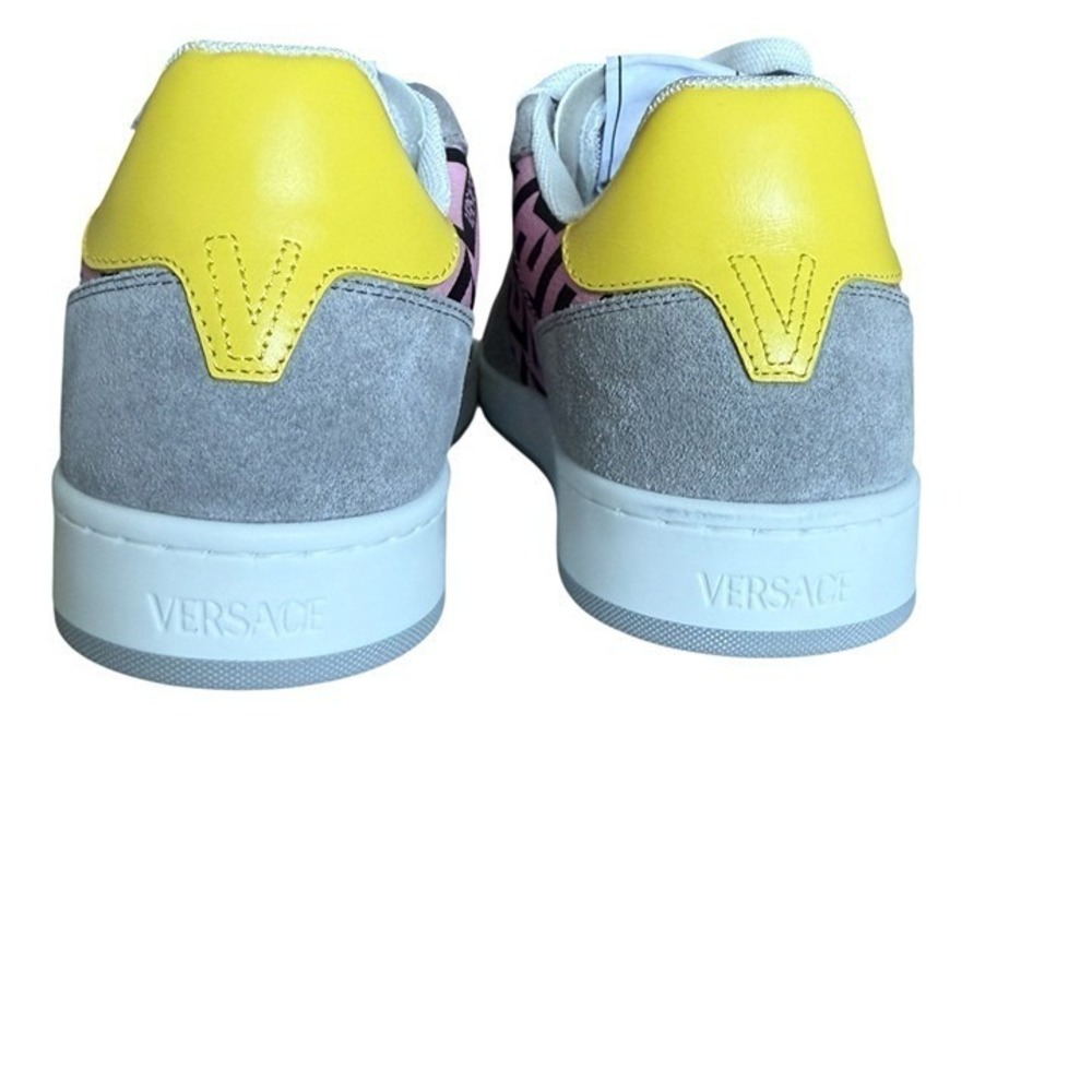 Versace Medusa Pink/Gray Leather Women's Sneaker Shoe, 1014316, Euro 40 - Picture 8 of 12